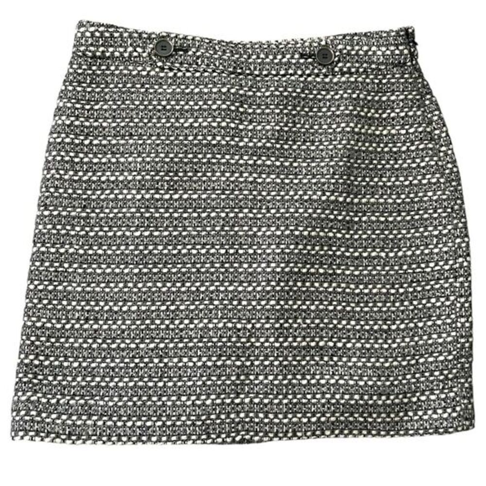 Loft Skirt Sz  4 Petites Mini Tweed Wool Blend Office Work Wear Classic Preppy
